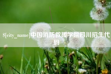 清远中国消防救援学院四川招生代码