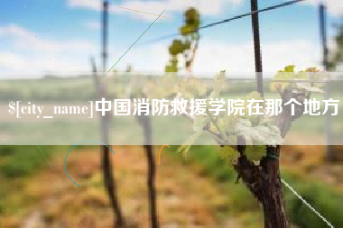 清远中国消防救援学院在那个地方