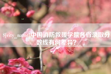清远中国消防救援学院各省录取分数线有何差异？