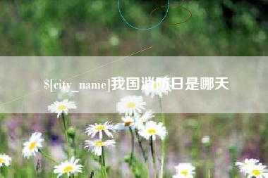 清远我国消防日是哪天
