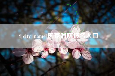 清远国家消防报名入口