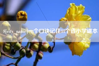 清远一个口诀记住34个省小学课本