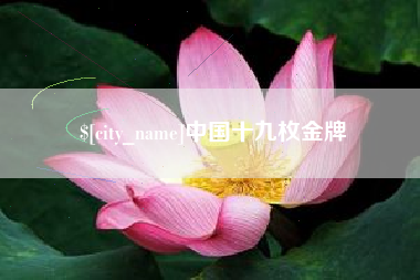 清远中国十九枚金牌