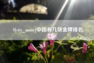 清远中国有几块金牌排名