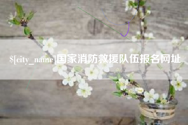 清远国家消防救援队伍报名网址