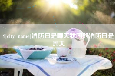 清远消防日是哪天我国的消防日是哪天