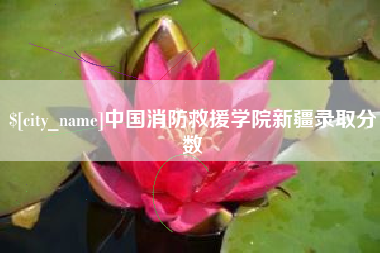 清远中国消防救援学院新疆录取分数