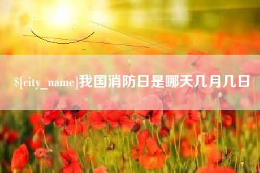 清远我国消防日是哪天几月几日