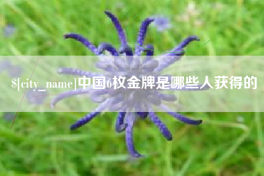 清远中国6枚金牌是哪些人获得的