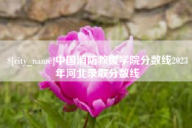 清远中国消防救援学院分数线2023年河北录取分数线