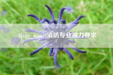 清远消防专业视力要求