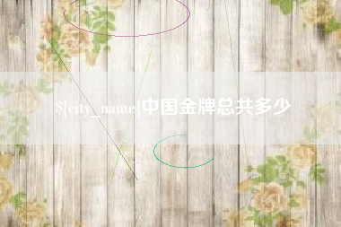 清远中国金牌总共多少