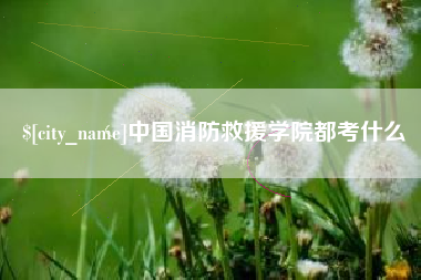 清远中国消防救援学院都考什么