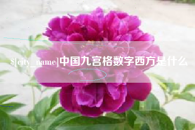 清远中国九宫格数字西方是什么