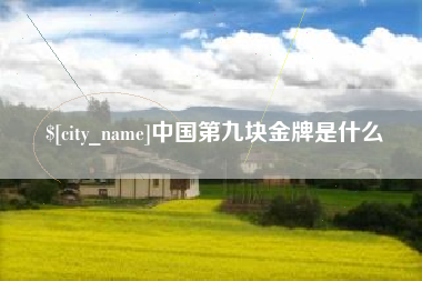 清远中国第九块金牌是什么