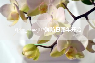 清远119消防日哪年开始