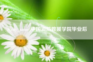 清远中国消防救援学院毕业后