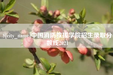 清远中国消防救援学院招生录取分数线2021