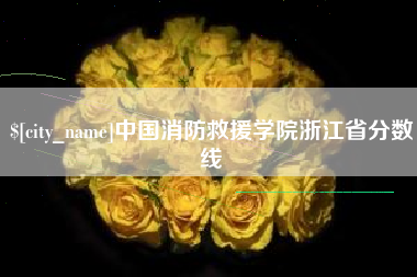 清远中国消防救援学院浙江省分数线