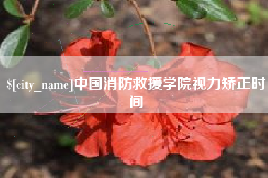 清远中国消防救援学院视力矫正时间