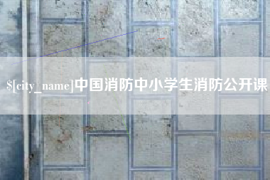 清远中国消防中小学生消防公开课