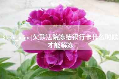 清远欠款法院冻结银行卡什么时候才能解冻