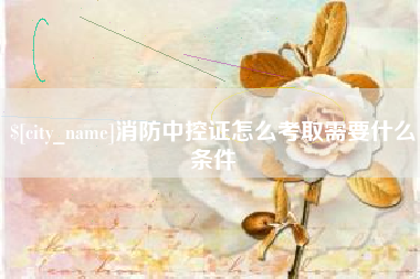 清远消防中控证怎么考取需要什么条件