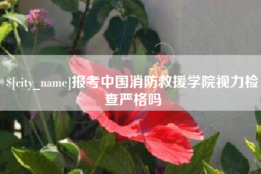 清远报考中国消防救援学院视力检查严格吗