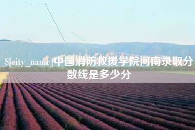 清远中国消防救援学院河南录取分数线是多少分