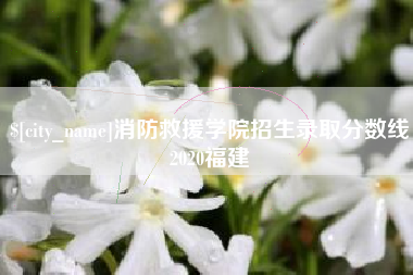 清远消防救援学院招生录取分数线2020福建